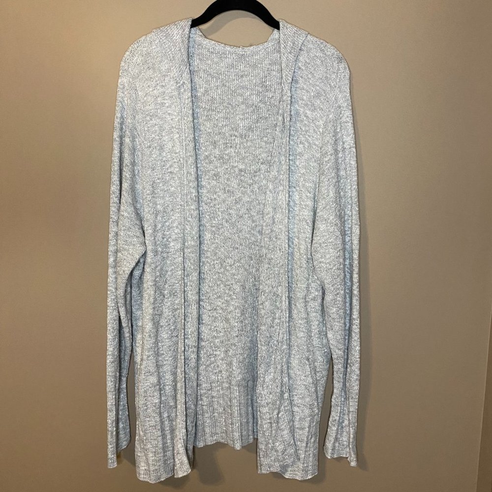 Marled Grey and White Sweater